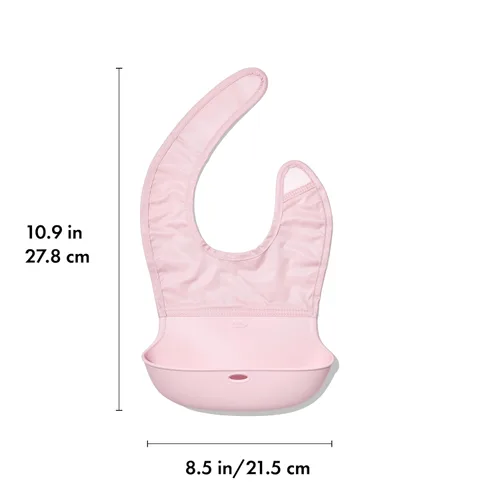 Vista 6 de OXO Tot Babero enrollable, paquete de 2, flor y anochecer
