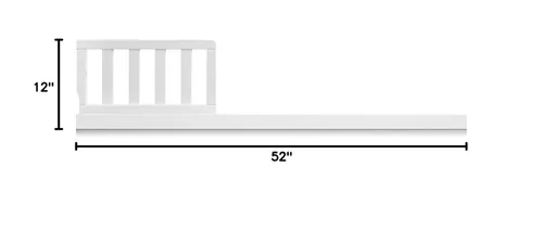 Vista 4 de Suite Bebe Connelly - Riel protector convertible para niños pequeños en blanco - Quick Ship (27575-WH)