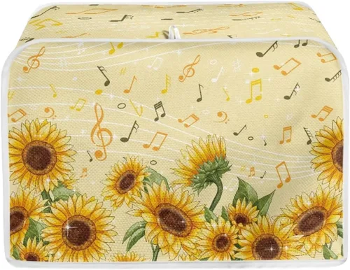 Vista 30 de Dolyues Beach Toaster Cover 2 Slice Universal Size Microwave Oven Dustproof Cover Women Gift Small Bread Cover with Portable Handle