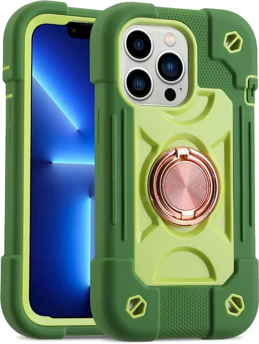 Vista 29 de MARKILL Funda compatible con iPhone Air de 6.5 pulgadas 2025 con soporte de anillo giratorio de 360 grados, protección contra caídas de grado