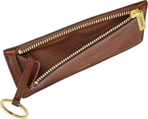 Vista 2 de Fossil Cartera Logan de piel para tarjetas para mujer cartera con llavero