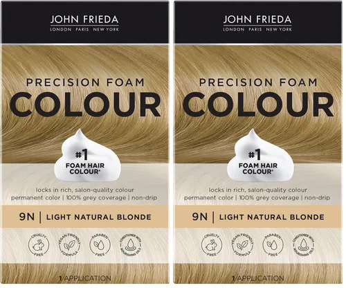 Vista 29 de John Frieda Color de Espuma de Precisión, Negro Azulado 2A, Kit de Coloración Capilar de Cobertura Completa, Cobertura Anti-Desvanecimiento de 2A