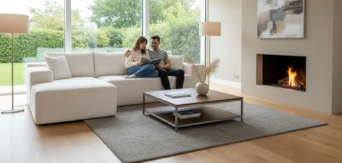 Vista 3 de Container Furniture Direct Ridge - Sofá convertible de pana en forma de L de 2 piezas en caja con almohadas, sofá modular de 3 plazas, muebles