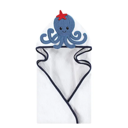 Vista 67 de Hudson Baby Toalla con capucha unisex de algodón con cara de animal para bebé, cocodrilo, talla única