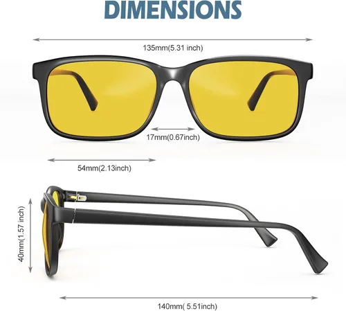 Vista 30 de Happy Store CN12 - Gafas de sol con montura cuadrada