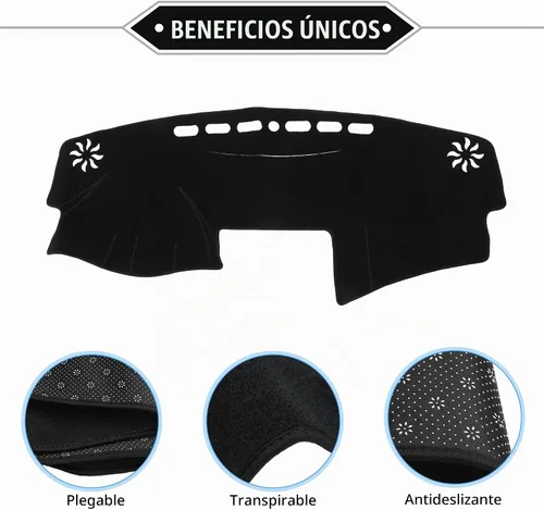 Vista 3 de Estera de la cubierta del salpicadero del coche del poliéster para Toyota Camry 2007-2011 Negro
