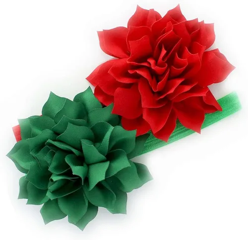 Vista 32 de Diademas de flores de pétalos para bebés y niñas, par elástico para niños pequeños