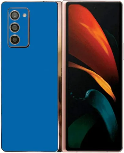 Vista 24 de MightySkins Skin compatible con Samsung Galaxy Z Fold 2, color azul claro, protectora, duradera y única, fácil de aplicar, quitar y cambiar de Azul