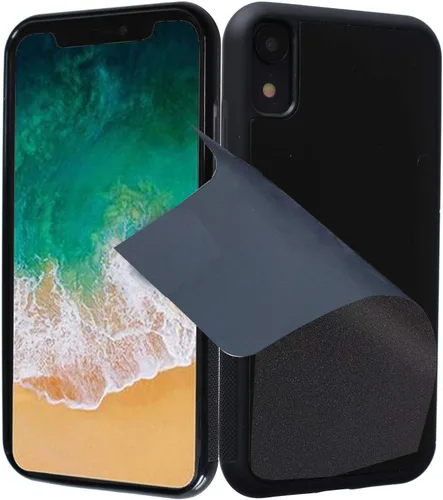 Vista 9 de Funda de teléfono celular para iPhone 11, funda de gravedad adherente en superficie plana lisa antigravedad, cubierta protectora negra iPhone 11