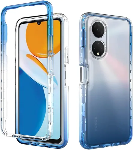 Vista 9 de Compatible con Honor X7, delgada TPU+PC híbrida a prueba de golpes transparente cubierta trasera cubierta de cuerpo completo transparente delgada