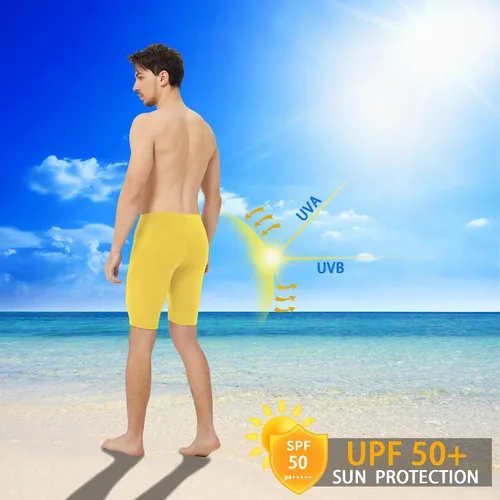 Vista 35 de Traje de baño deportivo competitivo para hombre, traje de entrenamiento de resistencia de carreras, pantalones cortos de natación de secado rápido