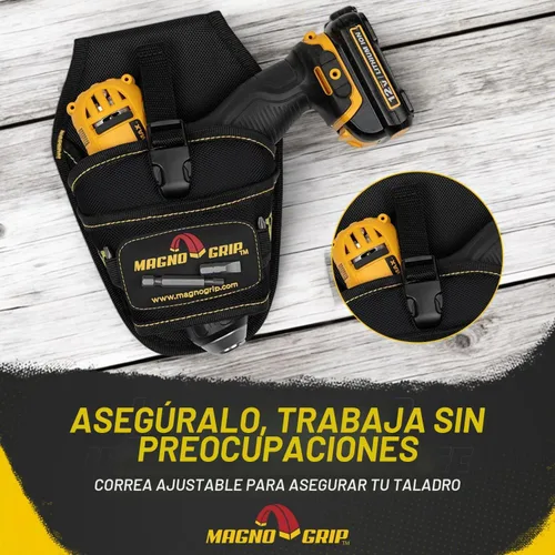 Vista 4 de MagnoGrip 002 – 580 funda magnética para taladro, para zurdos y diestros, color negro.