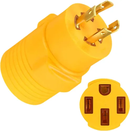 Vista 11 de Adaptador de corriente de 30 A a 15 A RV NEMA 5-15P a L5-30R, convertidor de bloqueo giratorio de 110 V para RV, cámper, camioneta, remolque
