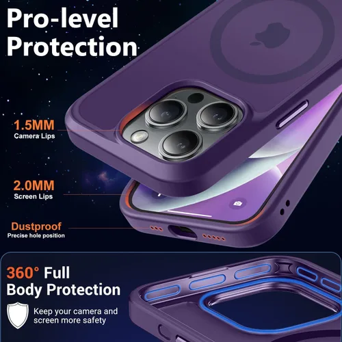 Vista 564 de MOCCA - Funda magnética resistente para iPhone XR de 6.1 pulgadas, compatible con MagSafe, funda con protección contra caídas de grado militar