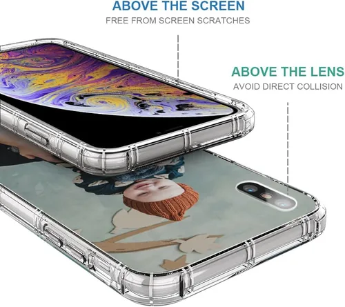 Vista 4 de Funda personalizada para iPhone, funda transparente de TPU suave a prueba de golpes, diseño de tus propias fundas de teléfono compatibles con Apple