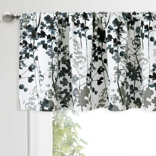 Vista 34 de KGORGE Cortinas opacas para sala de estar, aislamiento térmico, cortinas insonorizadas y cortinas estilo rústico estilo bohemio para cocina
