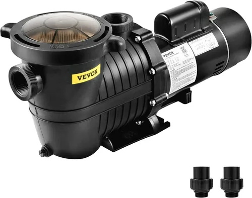 Vista 14 de VEVOR Bomba de piscina 2 HP 6090 GPH Max Flow Bomba de velocidad única, 115