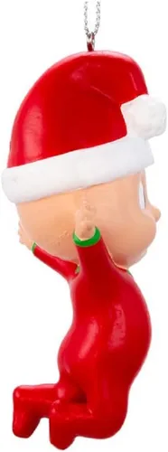 Vista 2 de Cocomelon™ Molde soplado JJ con adorno de sombrero de Santa