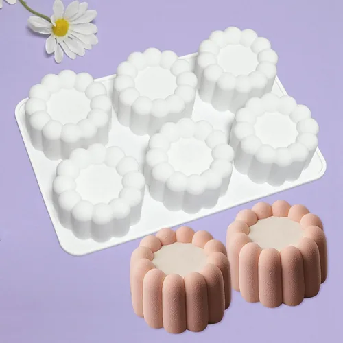 Vista 9 de mostsom Molde de silicona para pastel de mousse de flores, molde de helado, molde de chocolate, jabón, cupcakes 3D, utensilios para hornear, molde