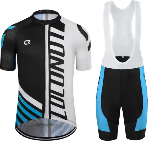 Vista 48 de Coconut Ropamo CR - Conjunto de camiseta de ciclismo para hombre, con cremallera y bolsillo con pantalones cortos con acolchado 4D