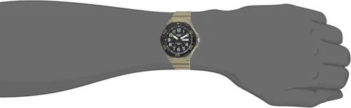 Vista 5 de Casio MRW200H Series Men's Analog Watch Sporty Design 100 Meter Water Resistance Date Display Rotary Bezel Regular Time Keeping