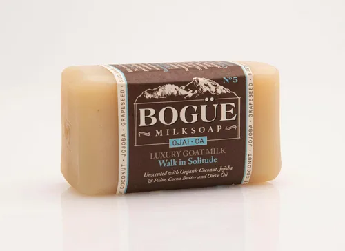 Vista 5 de Jabón de leche de cabra de lujo hecho a mano - N.5 walk in Solitude - Sin perfume con coco orgánico, jojoba y manteca de cacao