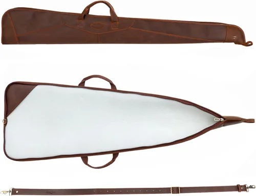 Vista 2 de TOURBON Funda vintage de cuero genuino para rifle de escopeta