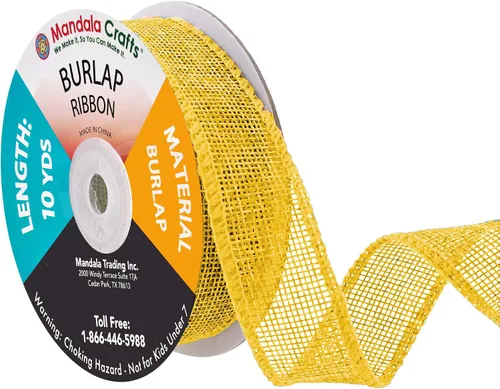 Vista 72 de Mandala Crafts Cinta de arpillera negra de 1.5 pulgadas de ancho para manualidades, rollo de 20 yardas de cinta rústica de arpillera para coronas