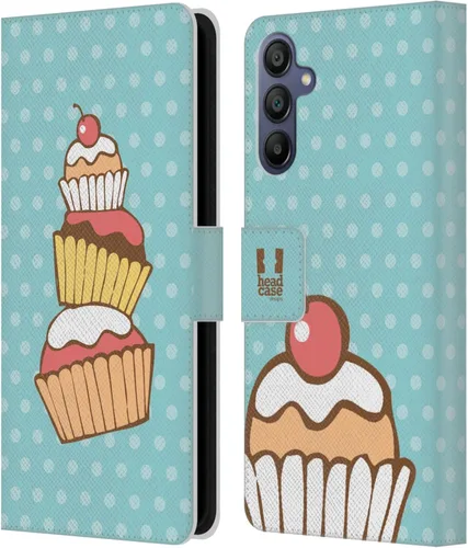 Vista 317 de Head Case Designs Assortment Cupcakes Happiness Leather Wallet Case Compatible with Samsung Galaxy A07 4G Surtido