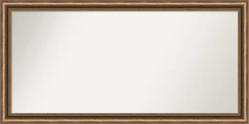 Vista 122 de Amanti Art Espejo de baño de bronce para sobre fregadero, 24 x 24 pulgadas, espejo de tocador cuadrado estrecho de bronce Manhattan, marco de madera