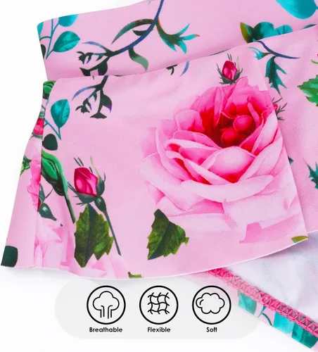 Vista 5 de SYMUCHAT Traje de baño tankini de dos piezas para niña UPF 50+ Rashguard Sets para 2-12 años