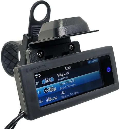 Vista 2 de Kit de instalación de motocicleta de radio satélite con receptor táctil Sirius XM Commander, funda resistente al agua, adaptador de montaje RAM