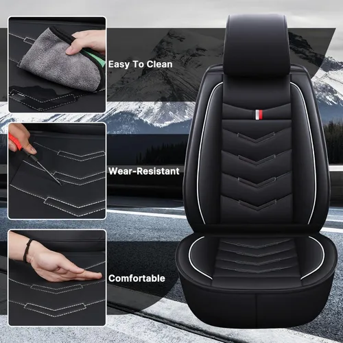 Vista 15 de Funda de asiento de auto de 2 asientos para Dodge Challenger 2000-2023, funda de cojín duradera, resistente al desgaste, impermeable, transpirable