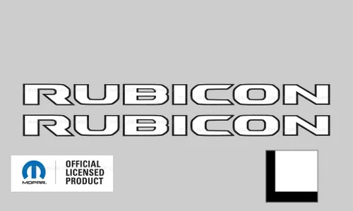 Vista 9 de Rubicon Hood - Calcomanía de vinilo para Jeep Rubicon/Gladiator JL/JT (2018-2024) 392 bronce con contorno negro F392BO (juego de 2) FJ5H2
