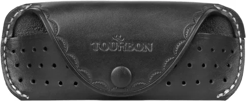Vista 2 de Tourbon Portable Leather Eyeglasses Case For 6 inch Glasses Eyewear Sunglasses Holder WBelt Loop