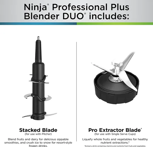 Vista 5 de Ninja BN751 Professional Plus DUO Licuadora, 1400 vatios máximo, 3 programas de autoIQ para batidos, bebidas congeladas y extracciones
