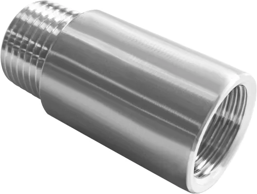 Vista 5 de Beduan Accesorios de tubería de acero inoxidable, 1/2" NPT macho x 1/2" NPT hembra roscada, niple de 2" de longitud de tubería fundida (paquete de 2)