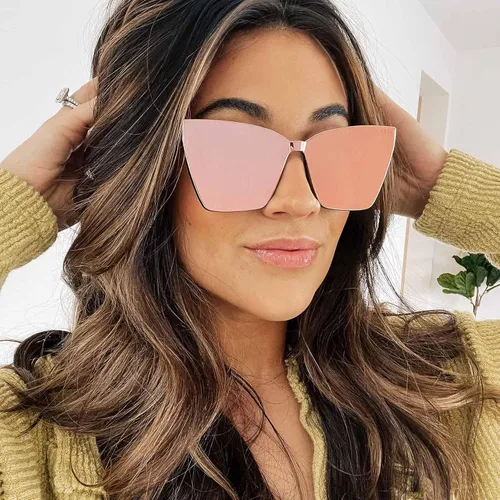 Vista 6 de DIFF Goldie UV400 - Lentes de sol de gran tamaño sin marco para mujer