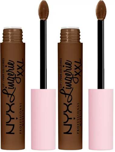 Vista 20 de Nyx - Maquillaje profesional; labial líquido de la línea Lingerie XXL, mate, Undress'd (Color rosa en tono desnudo)