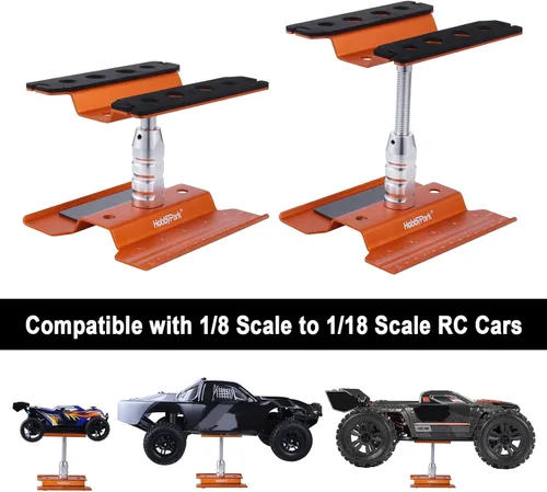 Vista 5 de HobbyPark Soporte de trabajo de coche RC con peso Estación de reparación de aluminio para 1/8 1/10 1/12 Escala Traxxas TRX4 Axial Arrma Redcat Losi
