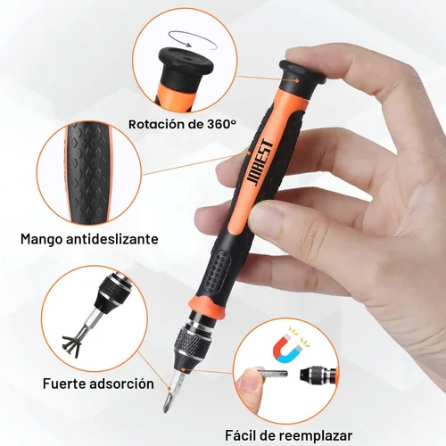 Vista 2 de Jorest Juego de destornilladores de precisión de 24 piezas con Torx T5 T6 T8 T9, Y00, estrella P5, juego de herramientas de reparación mini