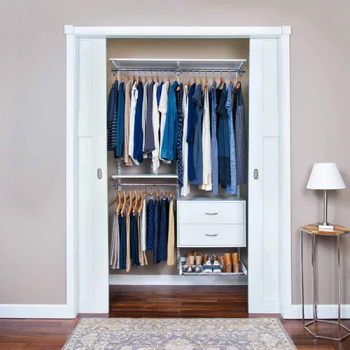Vista 20 de Organized Living freedomRail - Kit organizador de armario ajustable, 48 a 52 pulgadas, pera chocolate