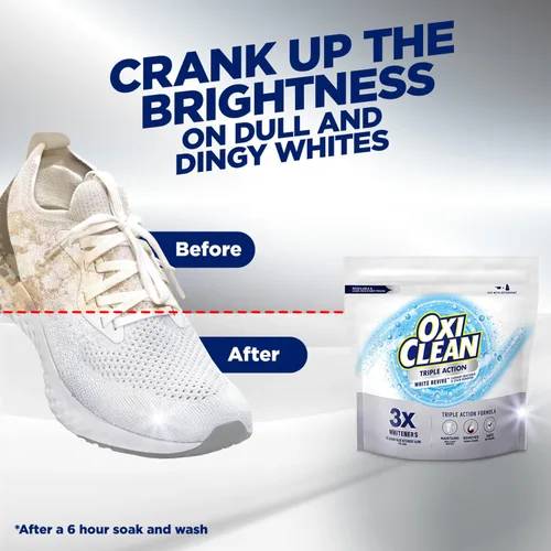 Vista 6 de OxiClean Triple Action White Revive - Blanqueador en polvo, 4 libras