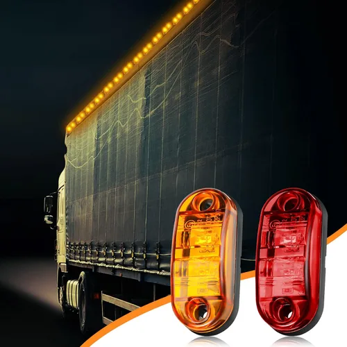 Vista 7 de 40 piezas de luces marcadoras de remolque de 2.5 pulgadas, 2 diodos, impermeables, selladas, luz de doble diana LED, kit de luces de remolque LED