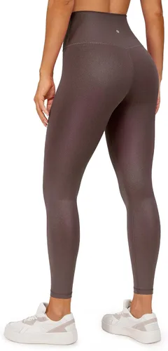 Vista 2 de CRZ YOGA Butterluxe Matte Faux Leather Leggings for Women 25" - High Waisted Stretch Ankle Leather Pants Pleather Tights