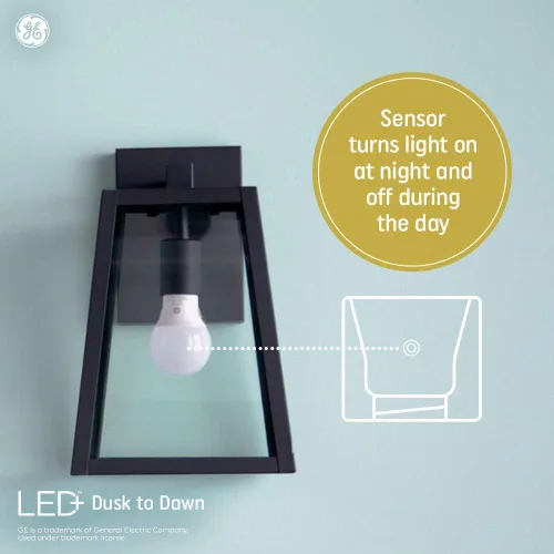 Vista 3 de GE General Electric LED+ del Anochecer al Amanecer Blanco Suave A21 (Paquete de 1)