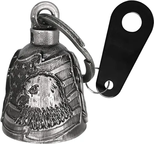 Vista 17 de Dream Apparel Campana de Motocicleta Ángel Guardián Aleja Gremlins, Campana de Motociclista para Hombres Mujeres Motociclistas, Regalo de Buena