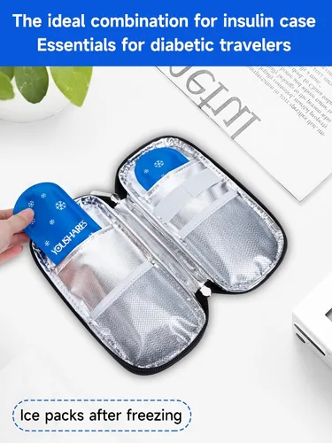 Vista 7 de YOUSHARES Paquetes de Hielo para Diabetes para Estuche de Viaje Enfriador de Insulina - Mini Paquetes de Hielo Adecuados para la Mayoría de Bolsas