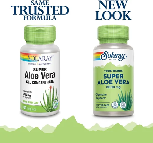 Vista 2 de SOLARAY Super Aloe Vera Gel 8000mg Aminoácidos, Vitaminas, Minerales, Enzimas y Antioxidantes Naturales para un Apoyo a la Digestión Saludable