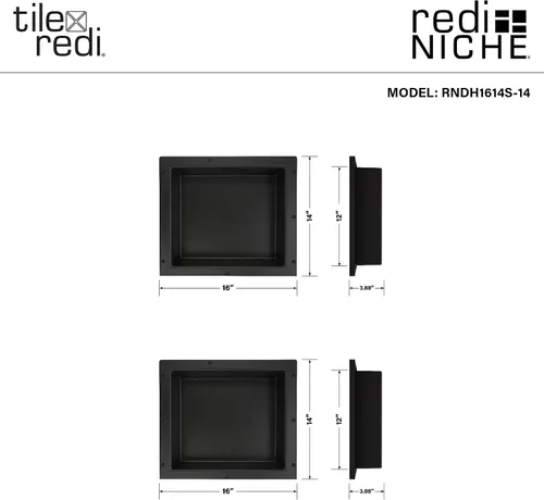 Vista 3 de Tile Redi USA Redi Niche - Nicho para ducha